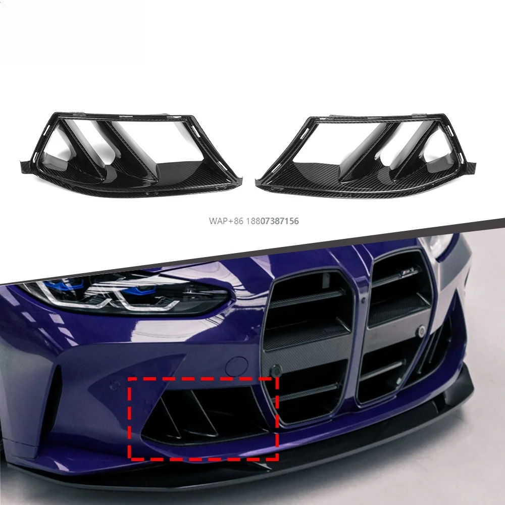 

Dry Carbon Fiber R44 Style Air Vent Ducts Body Kit for G80 G81 M3 G82 G83 M4 Frame Trim Front Bumper Spoiler Air Inlets