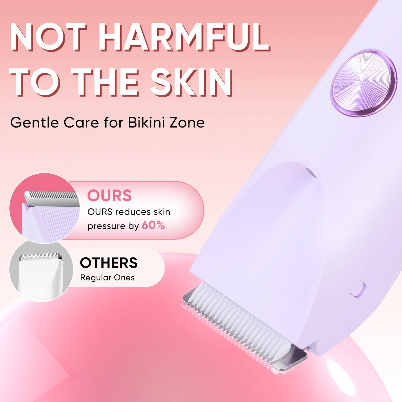 Dual-head 2-in-1 Electric Hair Remover Women's Private Area Trimmer Multi-functional Home Use Display Water-washable