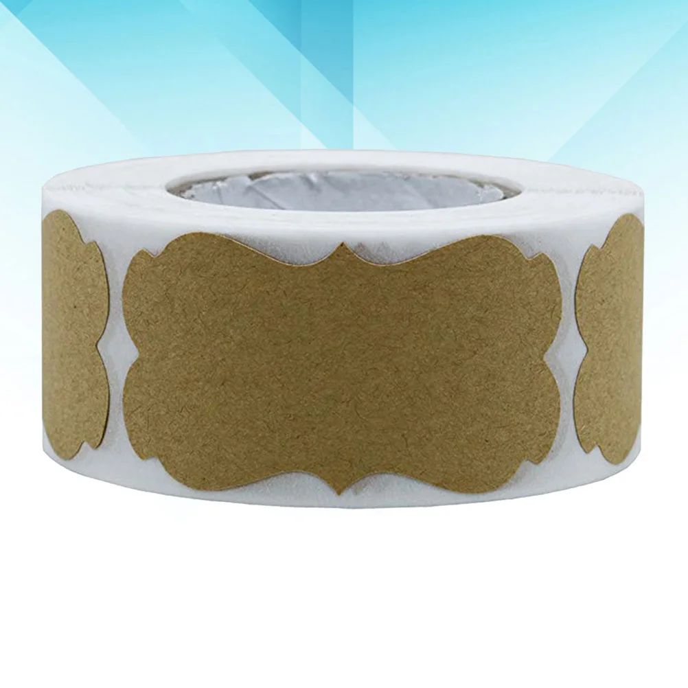 300 قطعة من ورق الكرافت علامات الهدايا ملصقات التعبئة والتغليف ختم تسميات لاصقة قابلة للكتابة لصناديق المغلفات ميسون الجرار