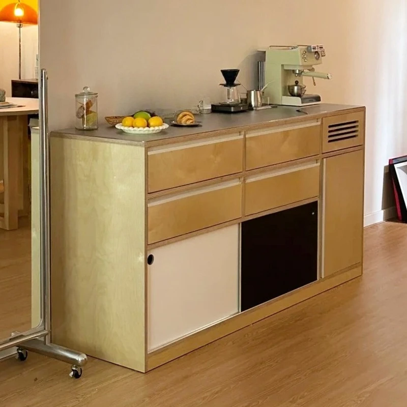 

Ocean plate dining side cabinet Floor to wall storage locker Multi-layer drawer cabinet