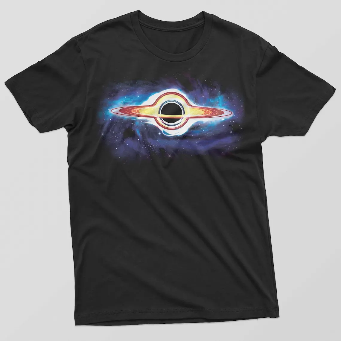 

Mens Black Hole Event Horizon T-Shirt Astronomy Space Science Telescope