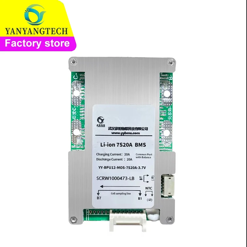 

Yanyang BMS Manufacturer 24V Li-ion Lithium Battery Pack 18650 NCM 7S 24V 20A BMS Circuit Protection Board For Electric Scooters