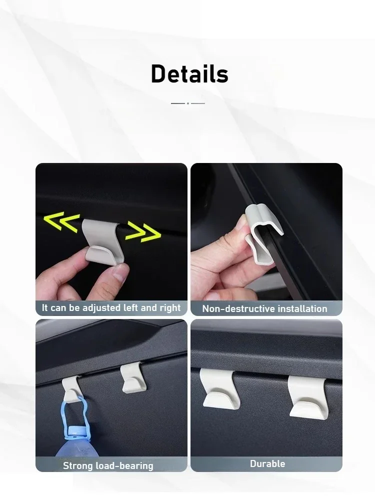 2Pcs/Set Car Co-pilot Hanging Hook For BYD Formula Leopard Titanium 3 Glove Box Storage Hook Modified Car Interior Accessories