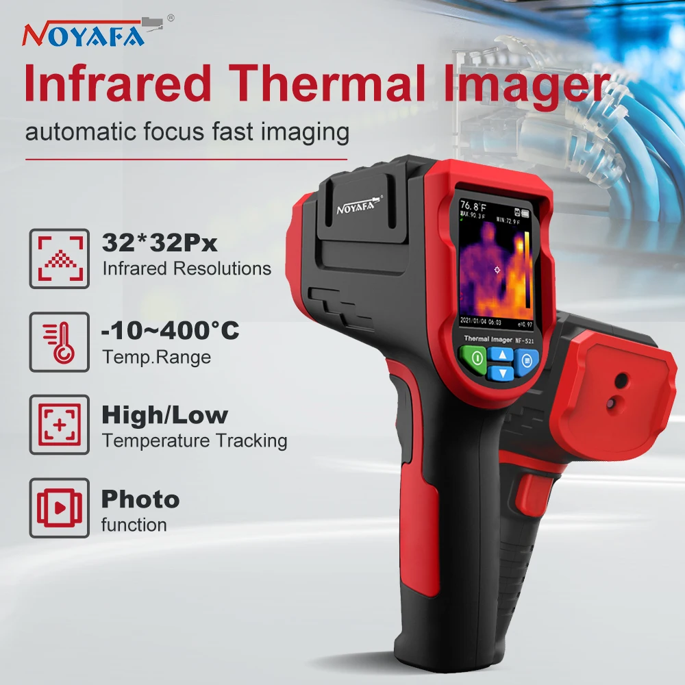 Kamera termowizyjna na podczerwień NOYAFA NF-521 -20~400 ° Kamera termowizyjna C Profesjonalna przemysłowa kamera termowizyjna Detektor ogrzewania podłogowego