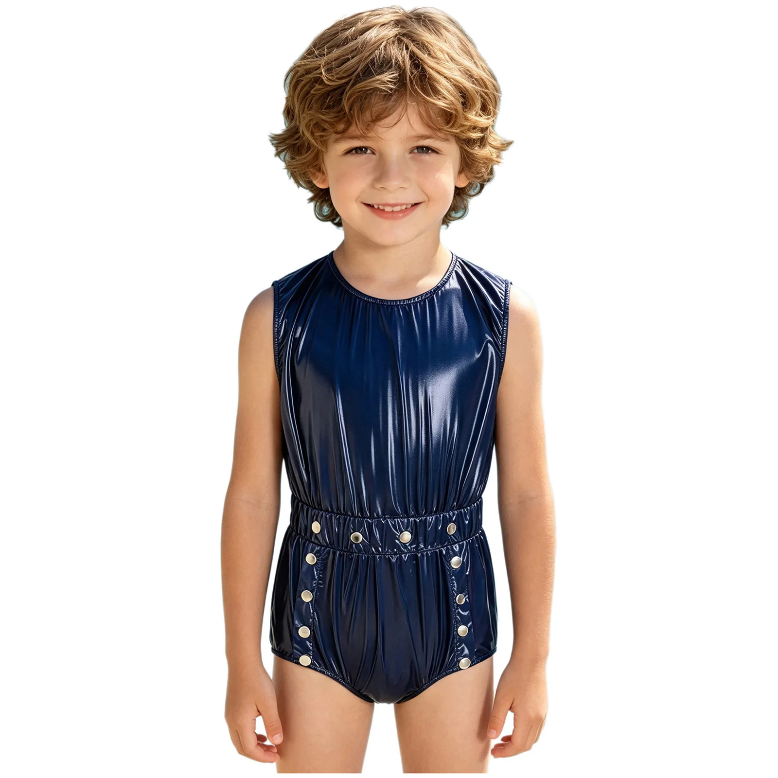 Kids Boys Girls Special Needs Adaptive Clothing Waterproof Anti-strip Back Zipper Bodysuit Swimwear Leak-proof Diaper Cover