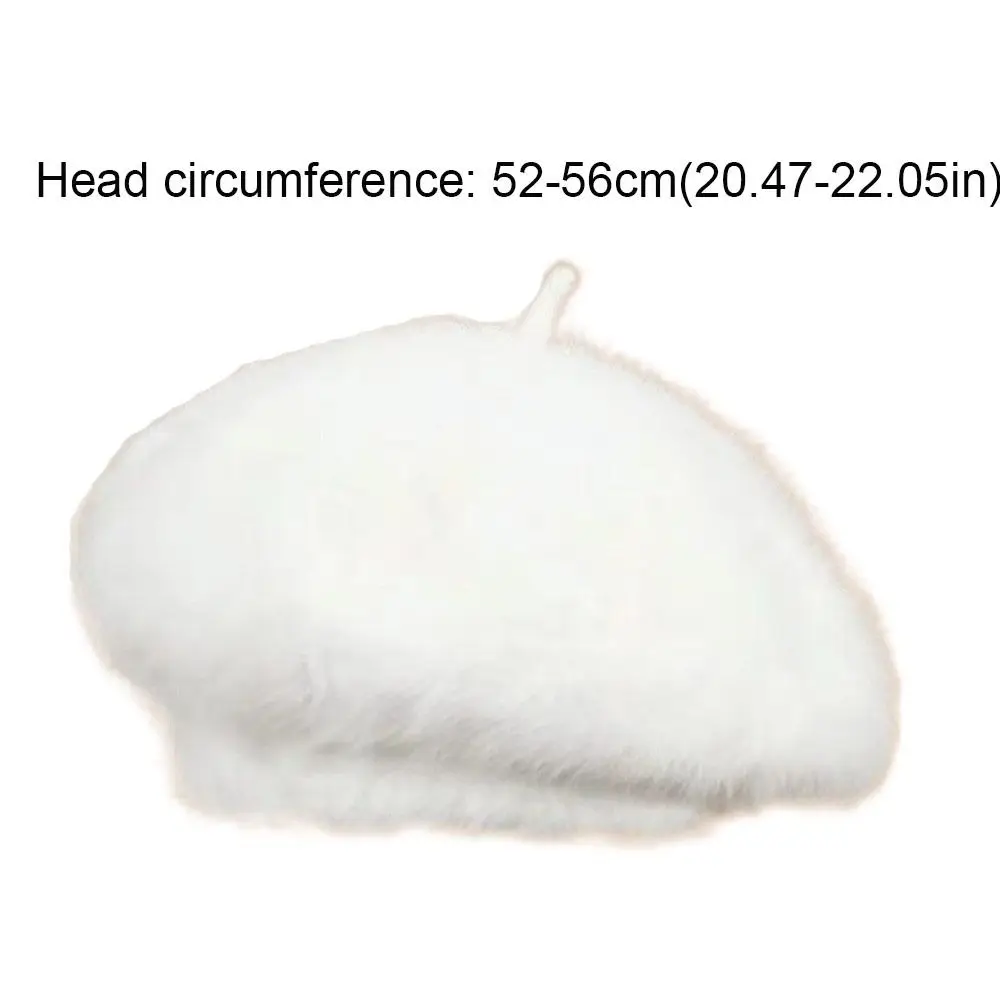 أزياء سحابة النساء القبعات الدفء أفخم البريطانية قبعة صغيرة الكورية نمط بلون الرسام قبعات الفتيات #6