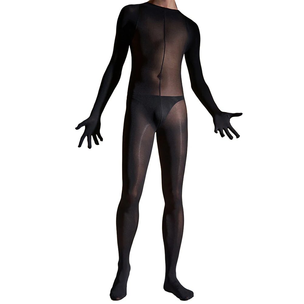 

Sexy Men Bodysuit Sissy Stretch Thermal Underwear All In One-Overall Long Johns Solid Tight Jumpsuit Gay Man Erotic Lingerie