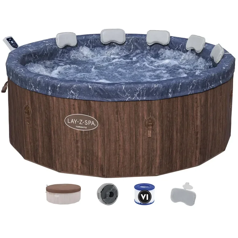 2026for Lay-Z-Spa Toronto 6001W Energy-Efficient Smart AirJet Hot Tub with App Control for 5-7 Person