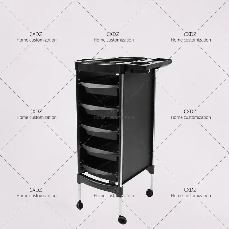 Multifunctional Hair Salon Trolley 5 Layer Storage Cart for Barber Shop Hair Perm Dyeing Tools Beauty Organizer Direct Sales