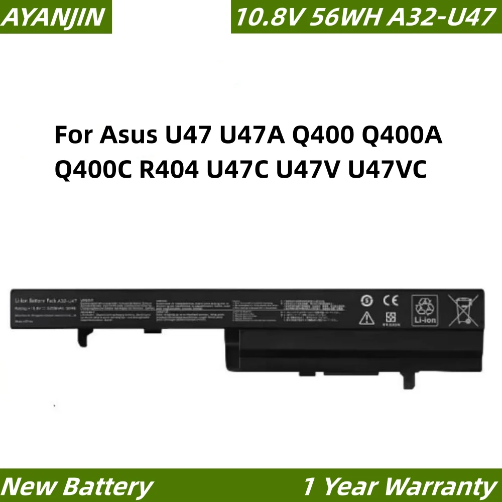 

A32-U47 10.8V 56Wh Laptop Battery for Asus U47 U47A U47C U47V U47VC Q400 Q400A Q400C R404A 0B110-00090000