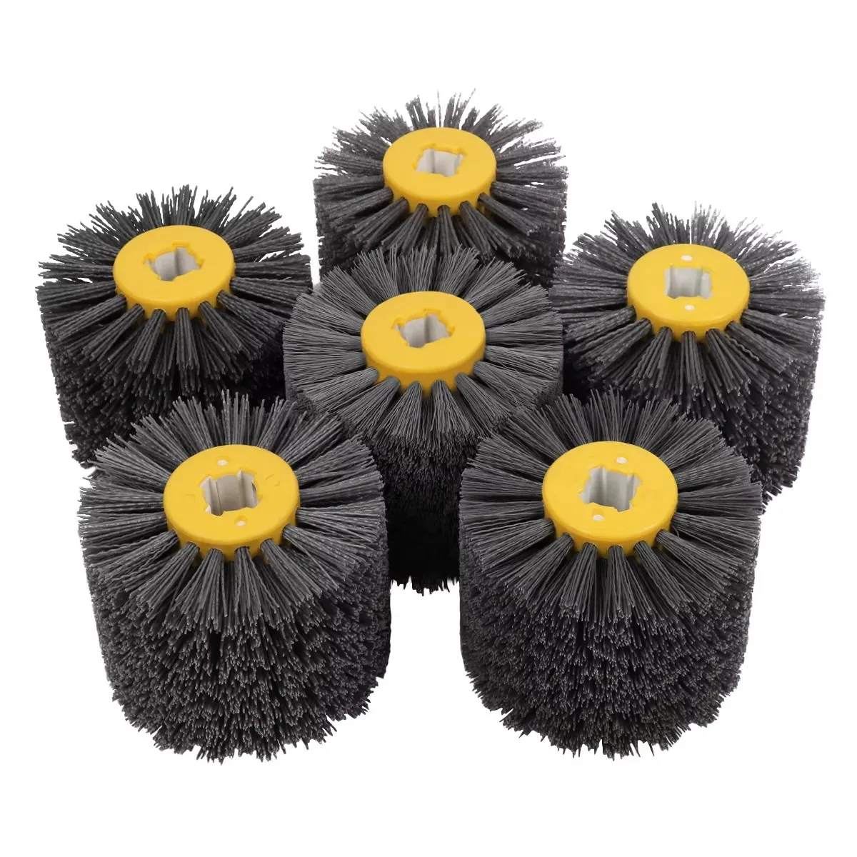 1pc 120*100*19mm 5 Inch Abrasive Nylon Wire Drawing Wheel Drum Burnishing Electric Brush for Wooden Polishing 120mm 80-600 Grit