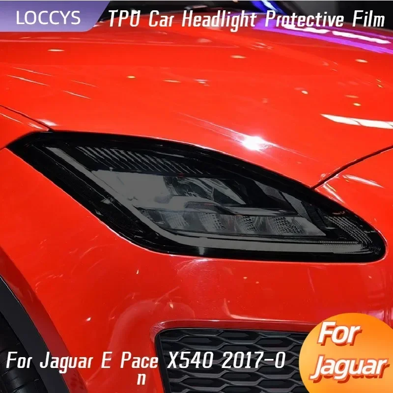

Для Jaguar E Pace X540 2017-на автомобильные фары, задние фонари, защитная тонировочная пленка, дымчатая черная прозрачная наклейка из ТПУ, аксессуары