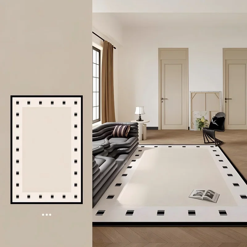 VIKAMA Clean and Minimalist Rug: Soft, Warm, and Sound-Absorbing—Perfect for Living Rooms, Sofas, and Bedrooms—Home Decor
