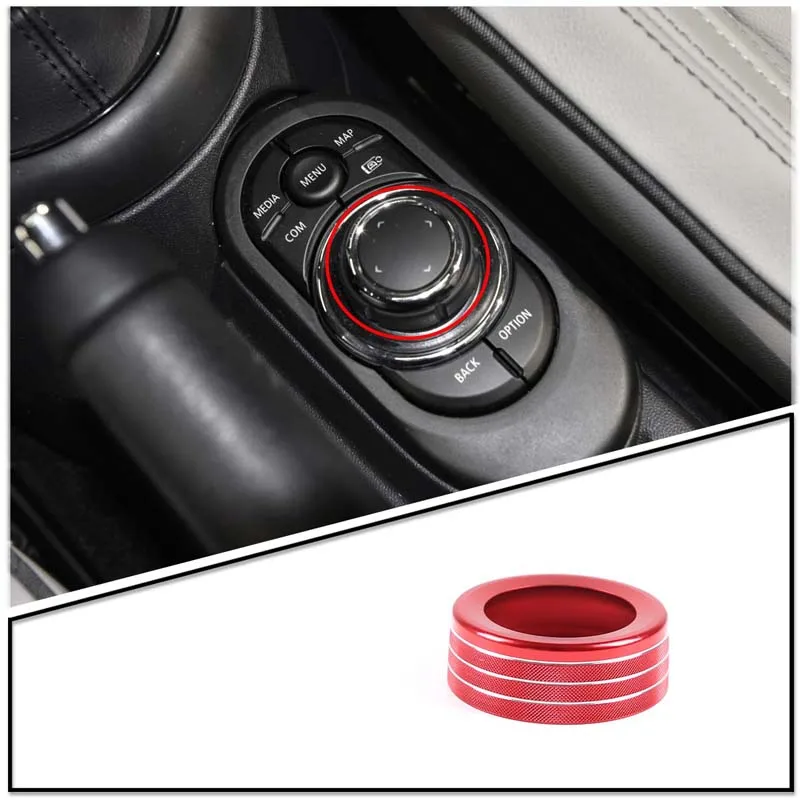 Center Console Gear Shift Multimedia Knob Ring Trim Cover Interior Styling Parts For MINI Cooper 2014-2022