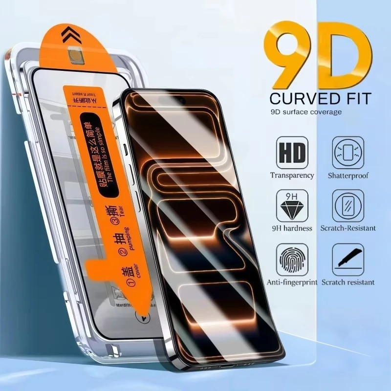 

5PCS Dust-Free Install Box HD Tempered Glass Film For OPPO Reno 12 14 FS 11A 15 Pro Max Mini 10 Pro Plus 13F 5G Screen Protector