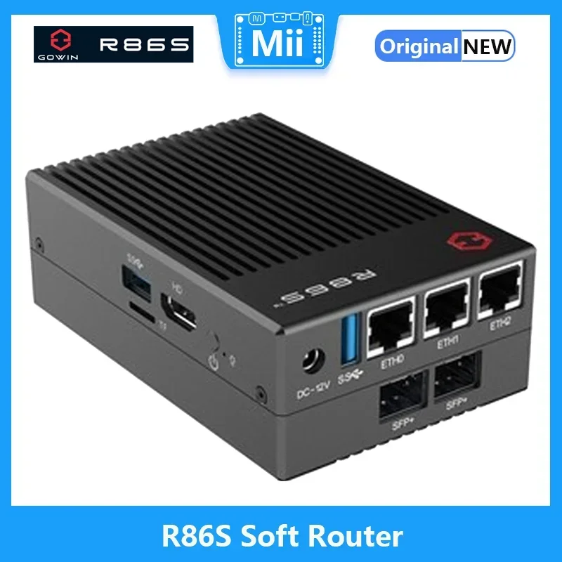 R86S Soft Router Multi-net port, Intel mini host N5105 N6005 8GB/16GB/32GB 10 Gigabit fiber port 2.5G