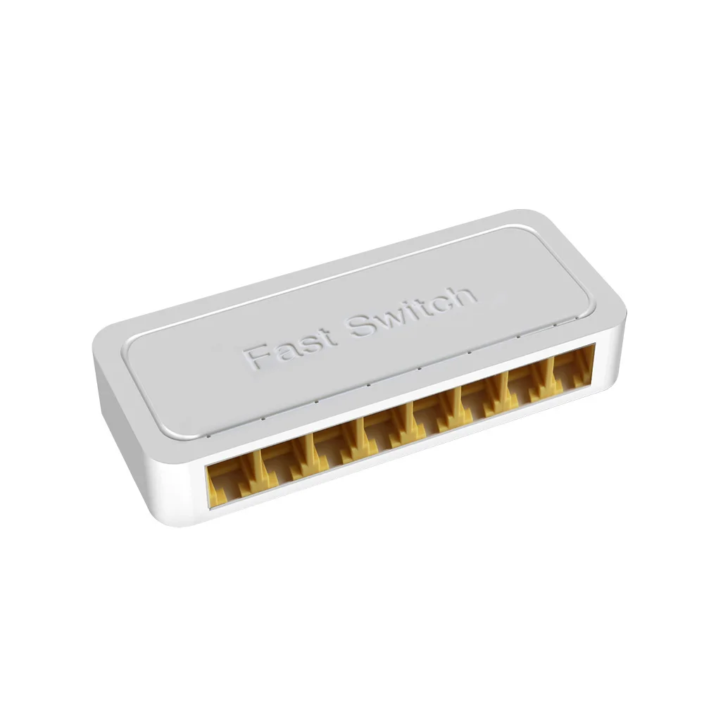 Factory Direct 8 Poort Mini 10/100Mbps Unmanaged Ethernet Switch Iron Behuizing Soho Switch