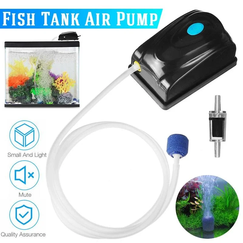 1 Holes Ultra-Silent Aquarium Air Pump Adjustable Large Air Output Fish Tank Increasing Oxygen Pump Air Compressor Accessories