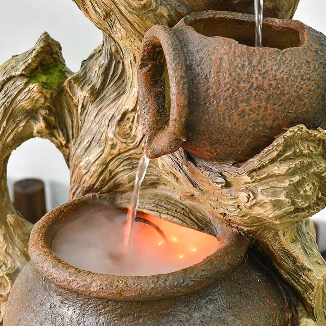 New Chinese style landscape flowing water ornaments living room office tea room porch feng shui lucky Zen home decoration