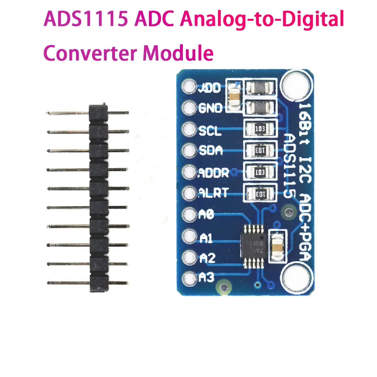 

ADS1115 ADC Analog-to-Digital Converter Module with Programmable Gain Amplifier 16 Bit I2C 2.0V To 5.5V for Arduino Raspberry Pi