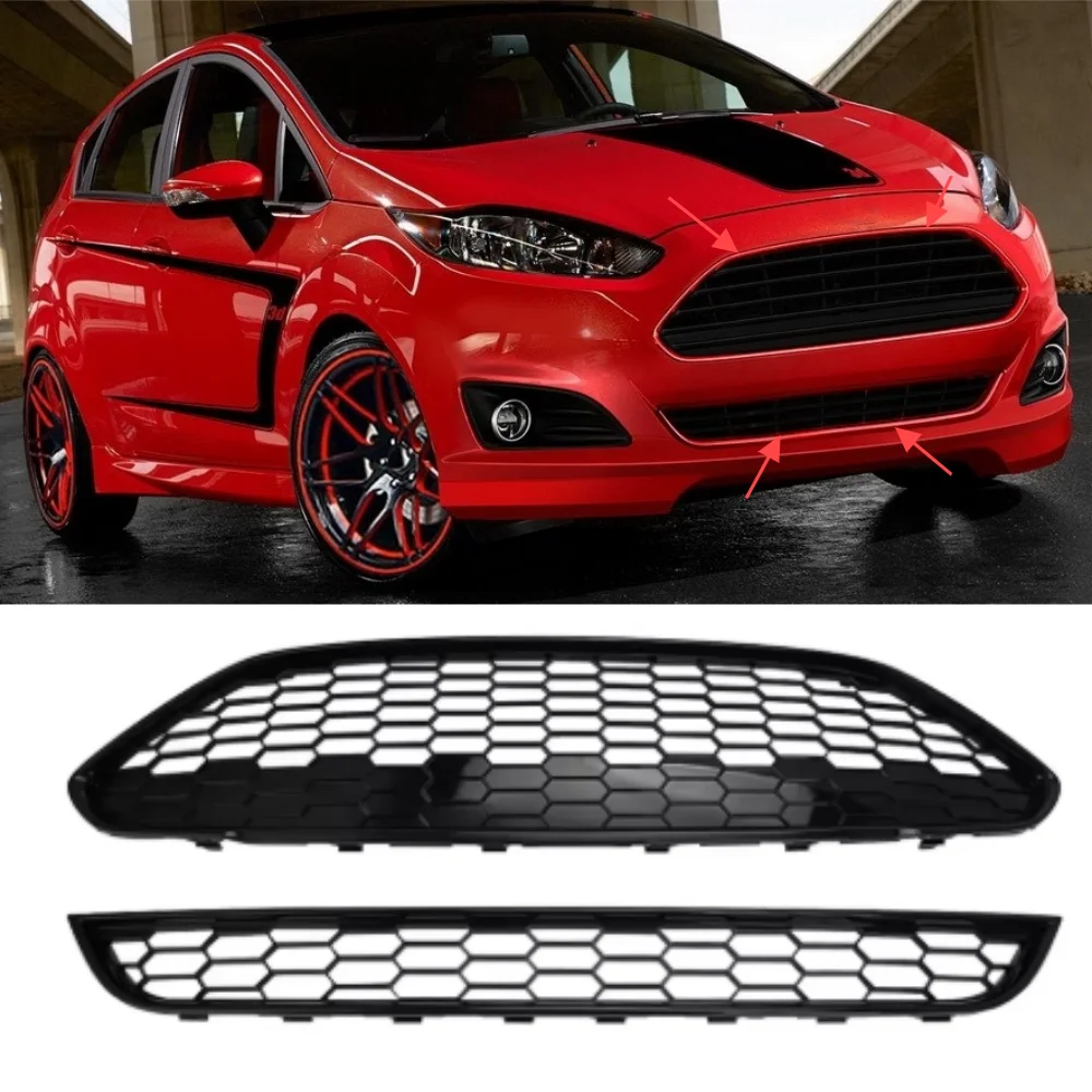 For 2013-2017 Ford Fiesta Zetec-S JA8 MK7 front bumper grille modification honeycomb grille ST model OEM1778260