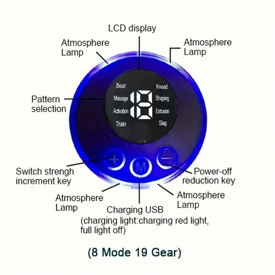 EMS Neck Massager Mini Neck Back Patch Stimulator Massager Pad Portable Gel Pad Sticker Ultra-Thin view 6