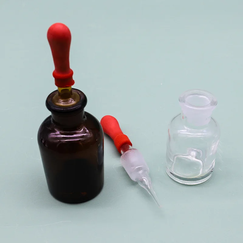 

Glass dropper bottle white brown brown 30 60 125ml chemistry teaching laboratory transparent plastic head dropper bottle