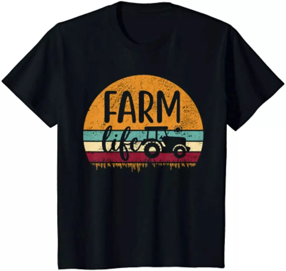 Retro Vintage Farm Life Farming Tractor Family Farmer Youth Unisex T-shirt