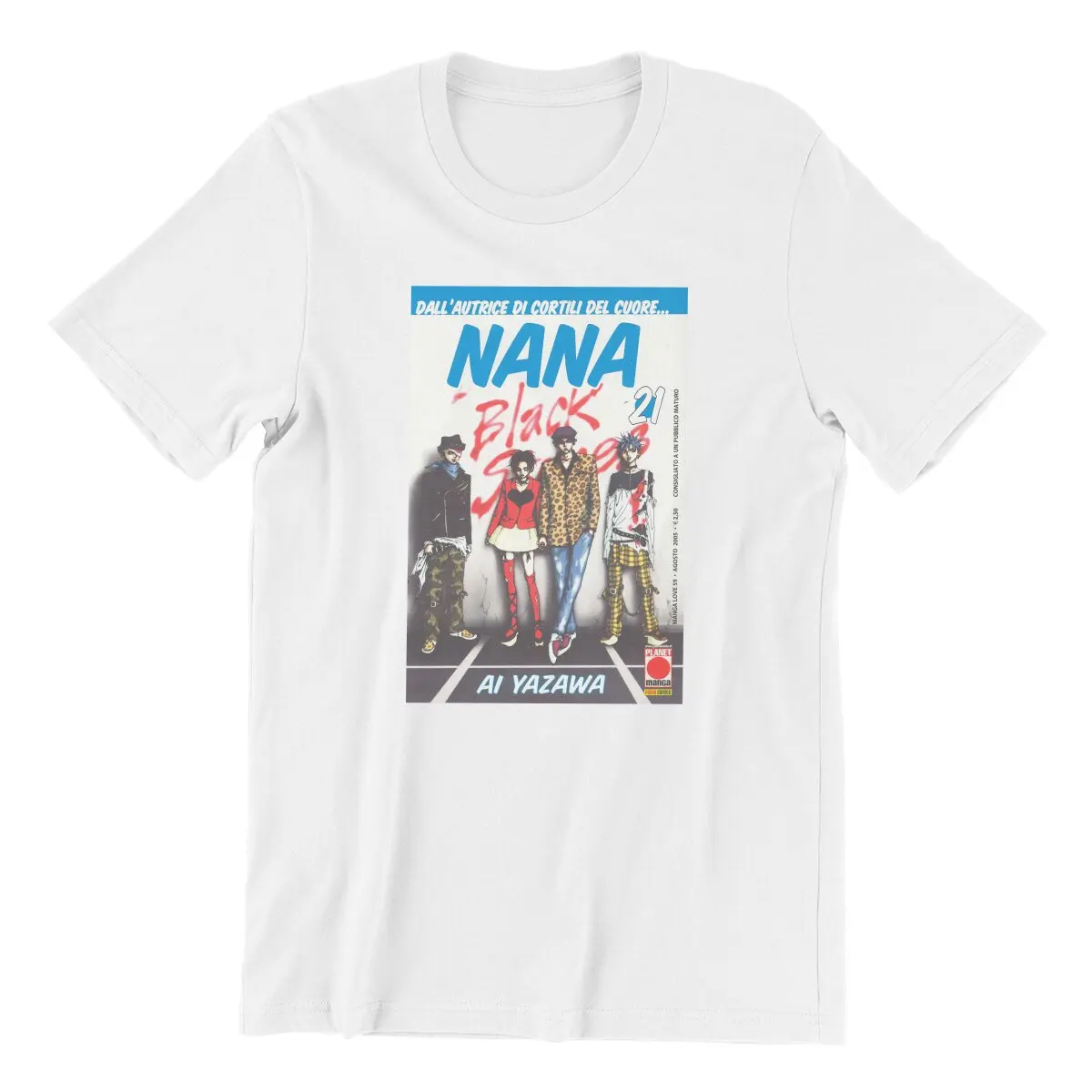 Nana osaki punk black stones Band Spread trapnest Manga Cover tops100% Cotton printed graphic tees men Big size T shirt