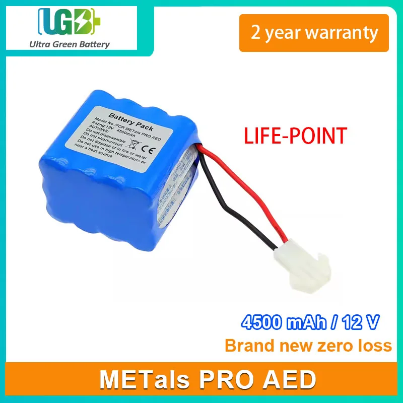 

UGB New Battery For METals PRO AED LIFE-POINT medical battery 4500mAh 12V