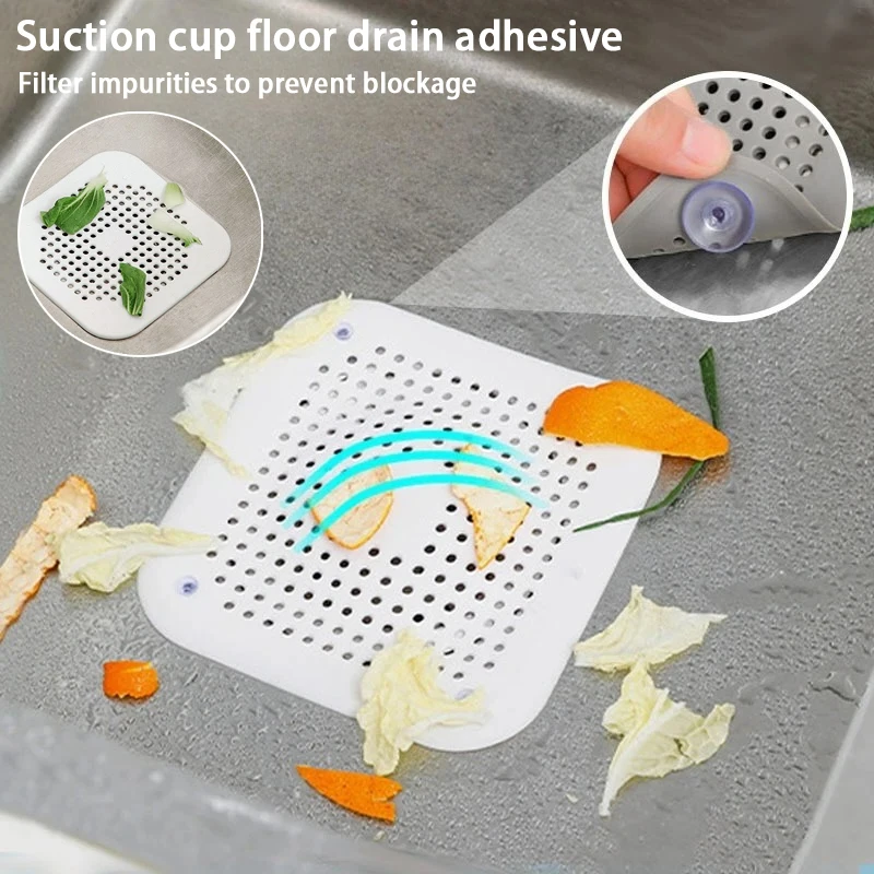 1PC Hot Selling Household Sewer Floor Drain Plug Floor Drain Mat Kitchen and Bathroom Anti Clogging Hair Filter Anti Odor Filter