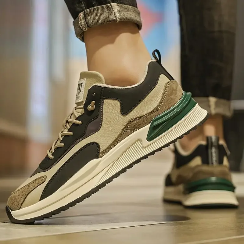 Mesh Schoenen voor Heren Dik Platform Trend 2025, Heren Casual Sneaker Atletisch Eenvoudig Stijlvol Lage Prijs Designer Wandelen Buiten 39