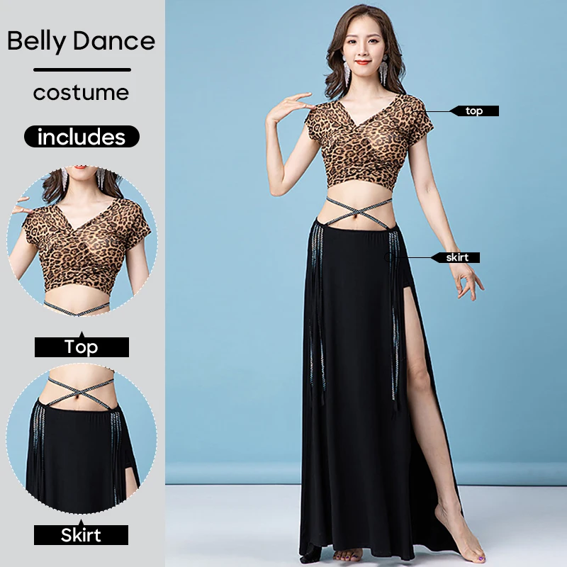 

Belly Dance Wear Stage Costume Top and Skirt For Adult Women Dancing Stage Performance Personal Practice Sexy Clothes Costumes