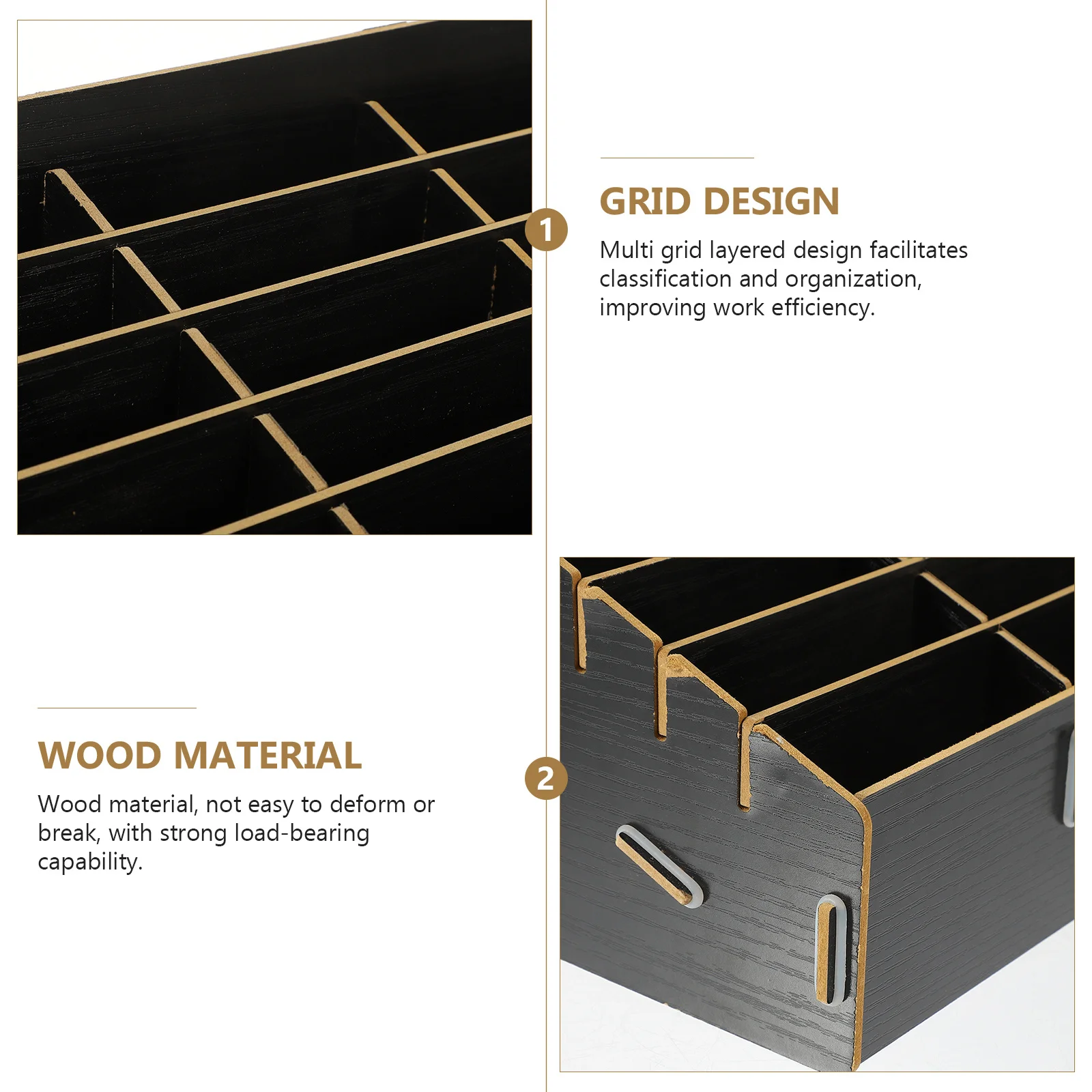 

Wooden Desktop Storage Box With Grids For Mobile Phone Management Multi-Use Tabletop Organizer For Office School Classroom Desk