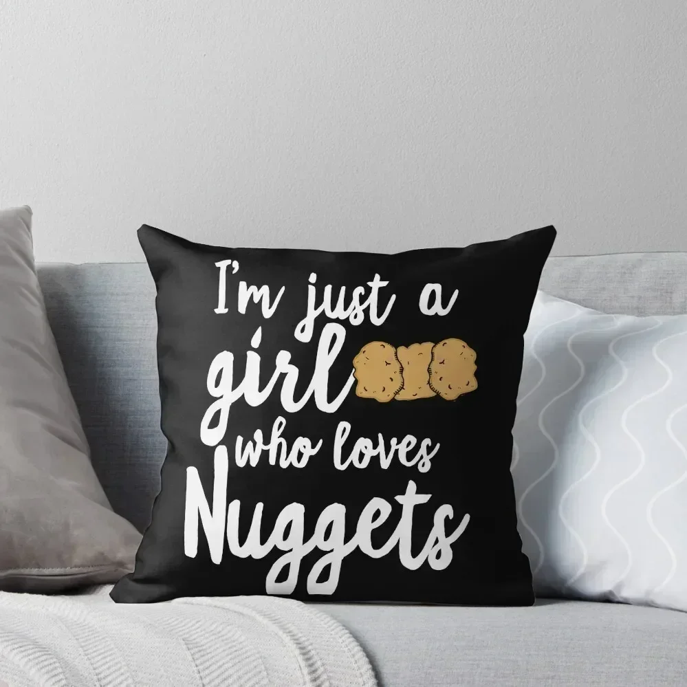

Chicken Nuggets Girl Throw Pillow Decorative Cushion Decorative Cushions For Luxury Sofa Embroidered Cushion Cover pillow