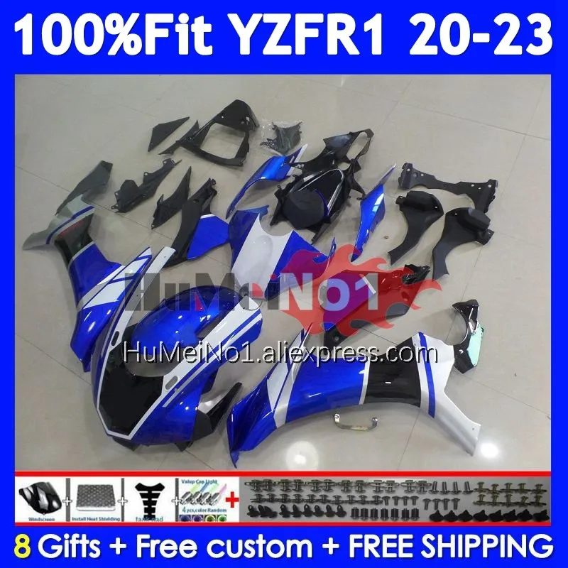 Injection For YAMAHA YZF R1 R 1 1000 YZF-R1 YZFR1 Stock blue 20 21 22 23 24 371No.11 YZF1000 2020 2021 2022 2023 2024 Fairing