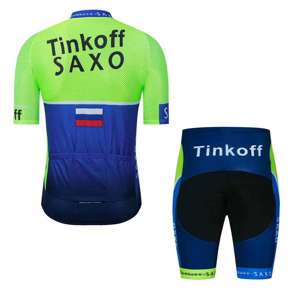 Tinkoff Saxo Bank Cycling Jersey Men Short Set Summer Racing Bicycle Jerseys Cycling Clothing Bike Uniform Ropa Ciclismo Hombre