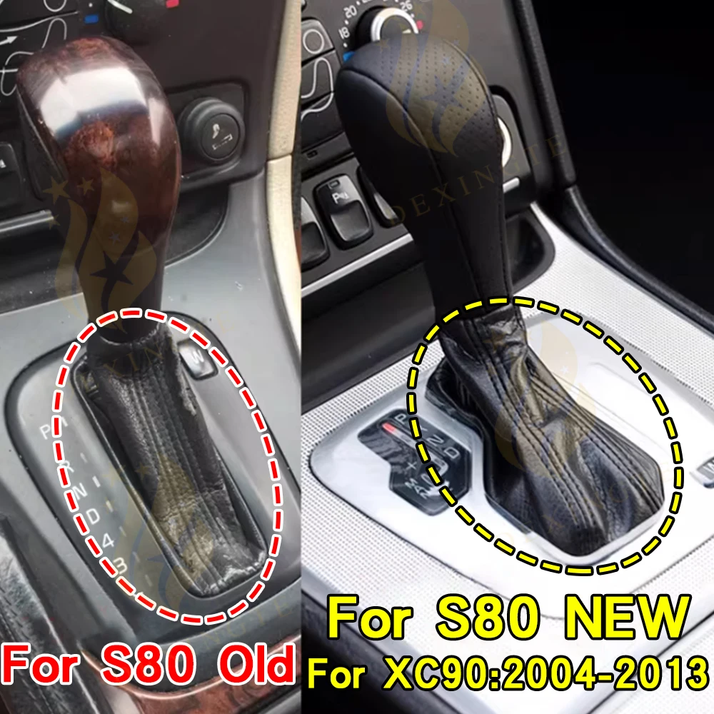 For Volvo S60 S80 XC90 Gear Lever Shift Leather Automatic Transmission Gear Shift knob Gear Position Dust Cover Equipment Boot