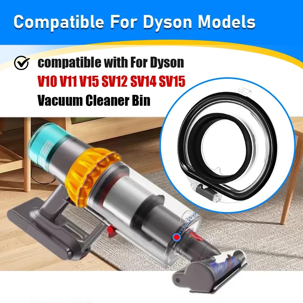 Dust Bin Lid For Dyson V10 V11 V15 SV12 SV14 SV15 Vacuum Cleaner Dust Collector Box Bottom Cover Sealing Ring Cap Replacement image 2