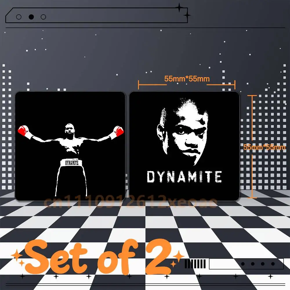 Dynamite Daniel Dubois Set of 2 PVC Fridge Magnets 55x55mm Reusable Square Magnetic Stickers for Kitchen Home Gift
