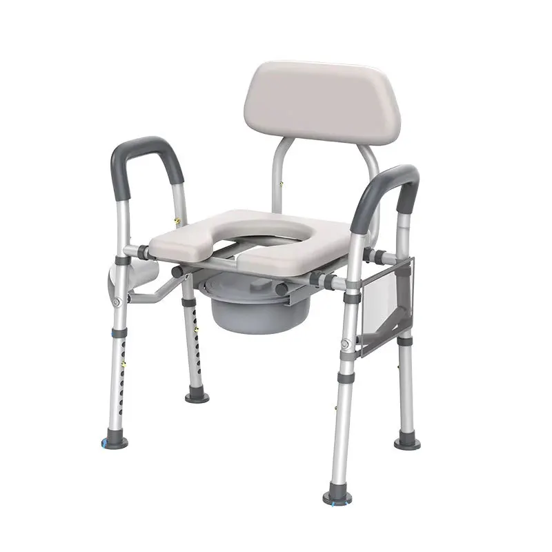 Factory direct high quality elderly use toilet seat for patient transfer with handle lift toilet chair