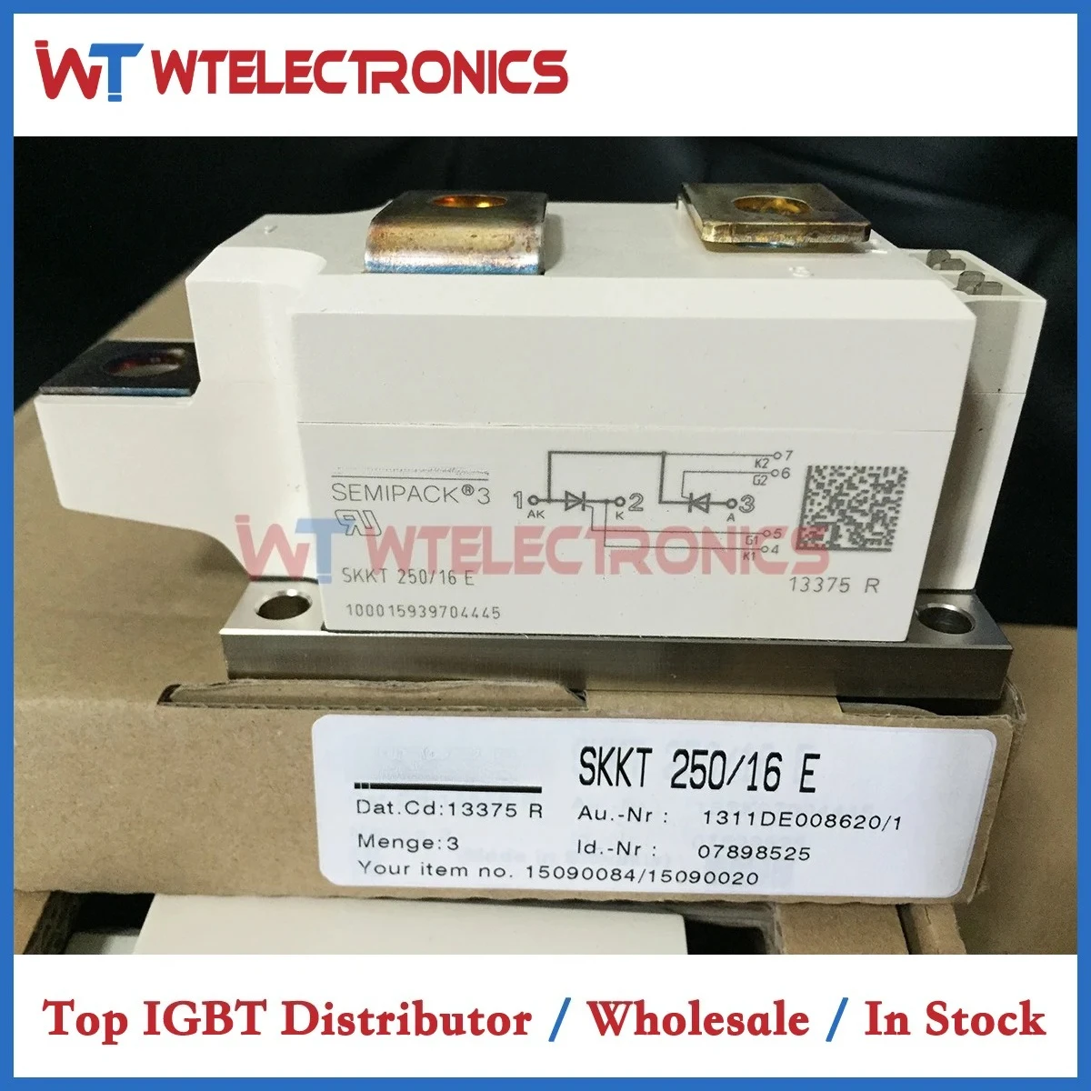 

SKKT250 16E Original IGBT Module SKKT 250/16E SKKT 25016E SKKT25016E New