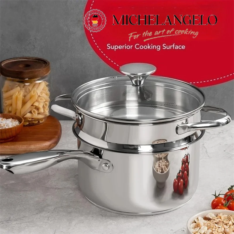 michelangelo-–-ensemble-de-pots-a-lait-25-qt-avec-couvercle-et-cuiseur-vapeur-casserole-a-vapeur-en-acier-inoxydable-avec-bec-verseur-compatible-a-induction