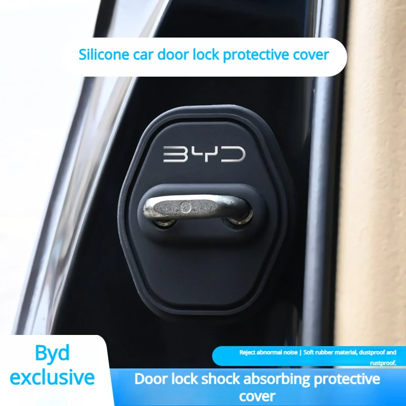 

FOR BYD door lock cover, car door lock shock-absorbing protective sleeve, specially designed for car door closing, anti-collisio