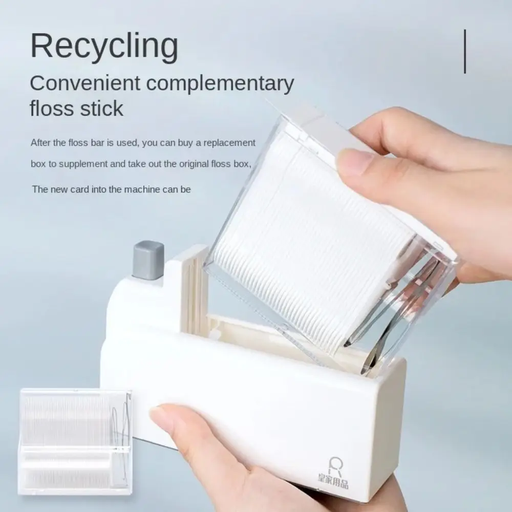 Dental Floss Pick Dispenser Pop-Up Automatic Box with 40Count Dental Floss Sticks Portable Storage Box Toothpicks Oral Care