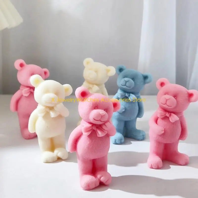 

31KD Animal Resin Mold,Desktop Ornaments Silicone Mold Mold for Candle Making Little Bear Epoxy Casting Mold