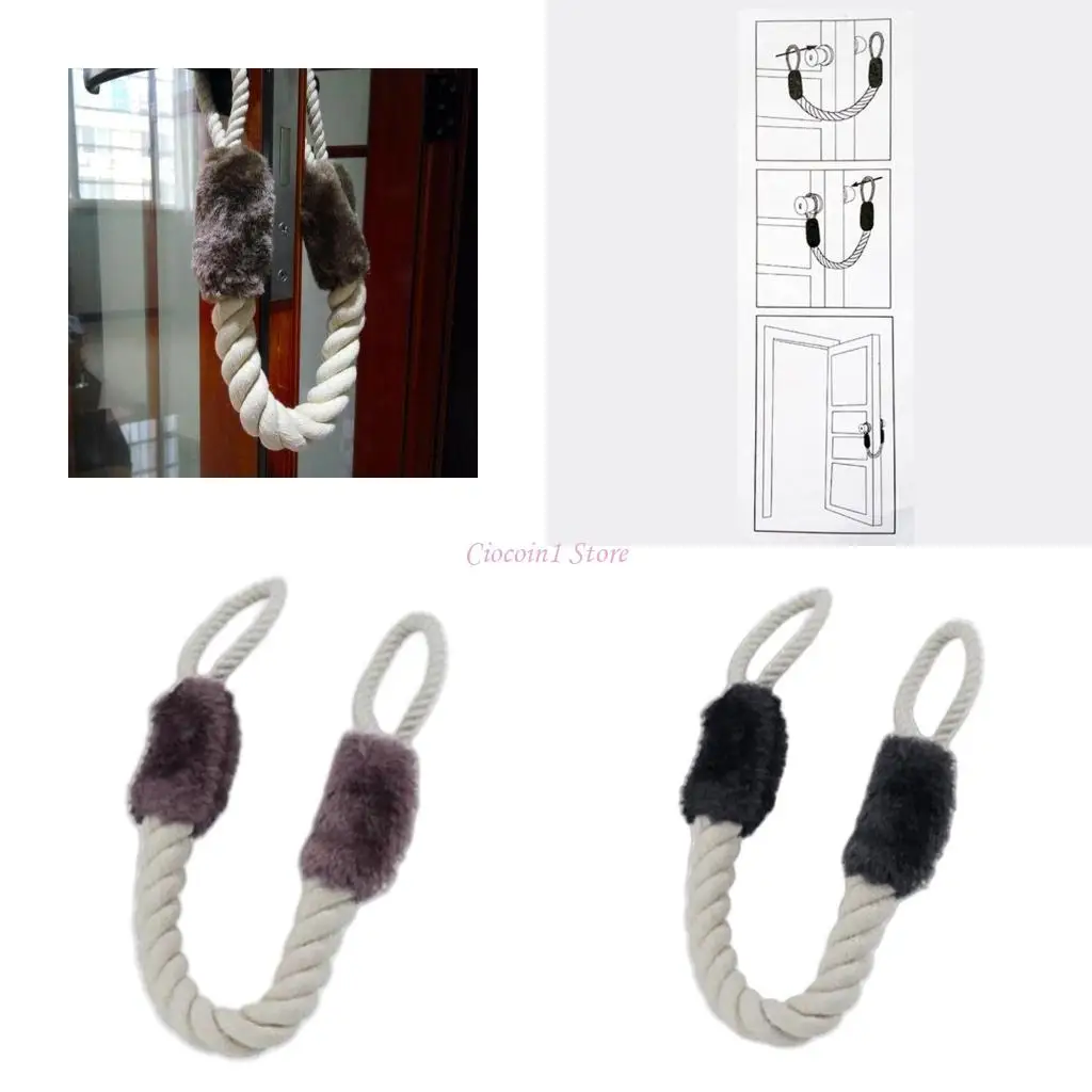 

Y1UB Soft Cotton Polyester Door Stop Rope Door Protector for Child and Pet Safety