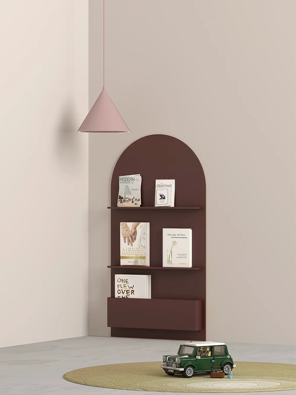 Modern Simple and Light Luxury Ins Book Shelf Floor Storage Rack Magazine Storage Rack