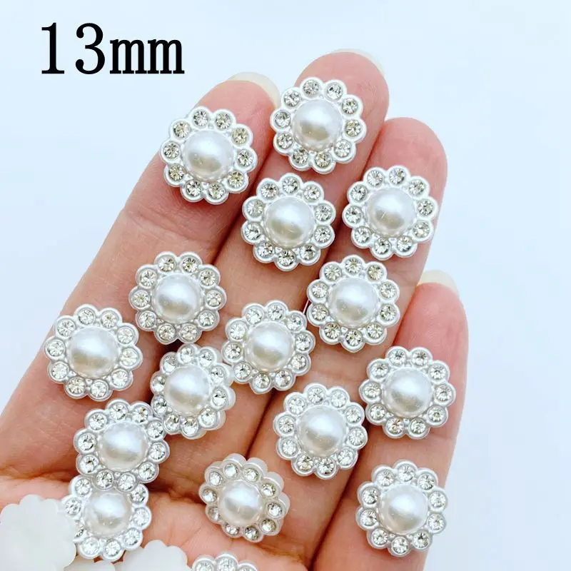 50Pcs New Cute Mini 11-13mm Spot Drill Bead Series Resin Figurine Crafts Flatback Ornament Jewelry Making Hairwear accessori