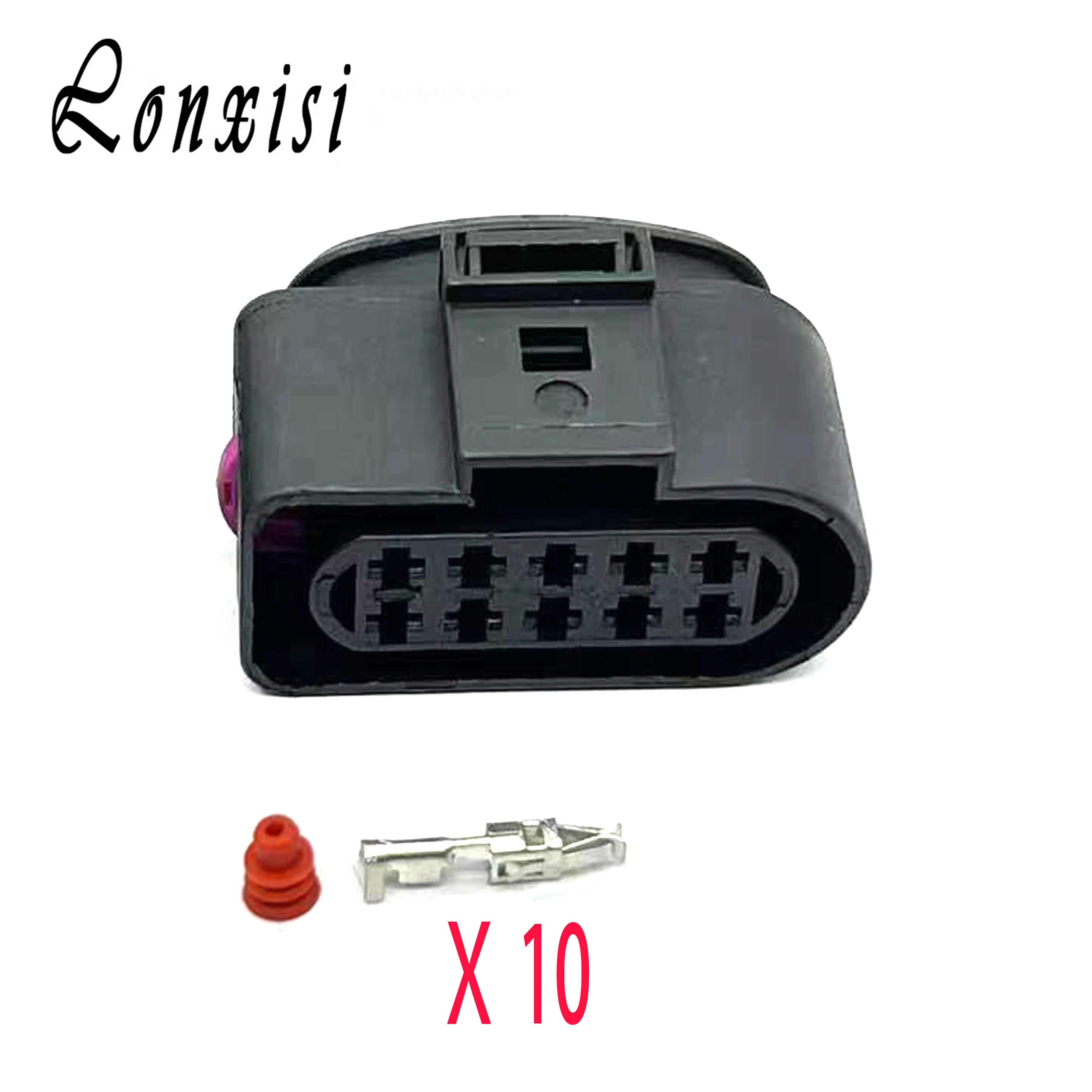 10 Pin 1J0973835 1J0973735 Spina del sensore di temperatura Valvola di sgonfiaggio impermeabile Connettore Presa faro alogeno per Jetta Mk4 Passat